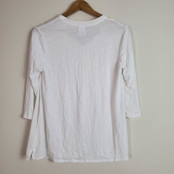 Anthropologie Dolan Top Small White Casual Popover Coastal Capsule Wardrobe - Picture 7 of 11